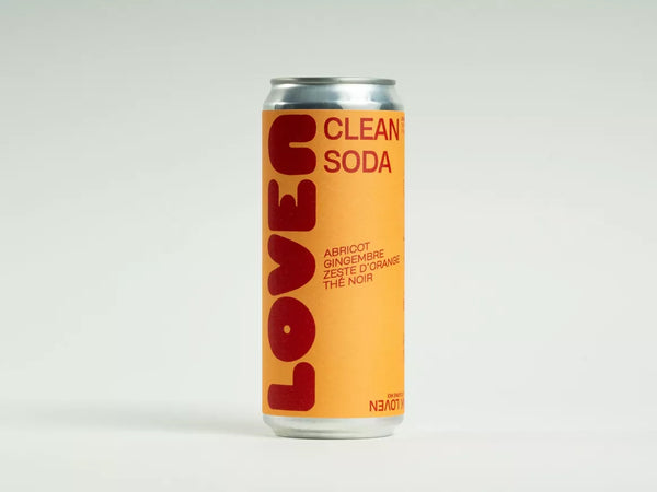 LOVEN CLEAN SODA Albicocca, zenzero, tè nero e scorza d'arancia