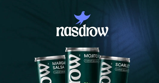 Gamma Nasdrow di cocktail analcolici, tra cui Mojito Fusion, Margarita Salsa e Scarlet.