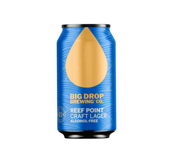 Birra artigianale Big Drop Reef Point Lager 0,5% analcolica Sanzalc, cantina analcolica per adulti disinibiti