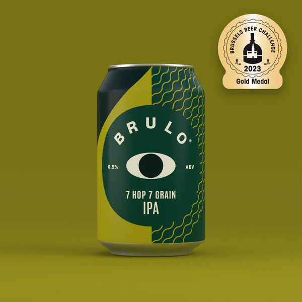 Birra Brulo 7 Hop 7 Grain IPA senza alcool 0,5%