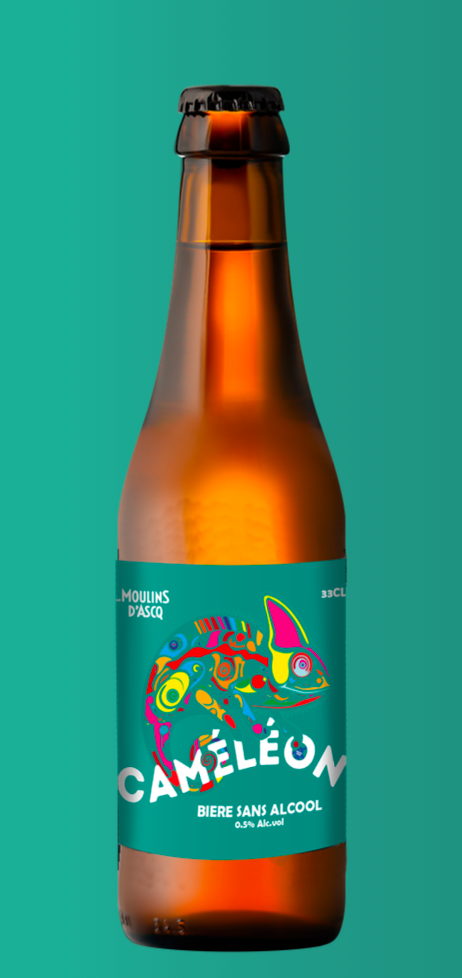 Birra bionda camaleonte Moulins d'Ascq analcolica 0,5%