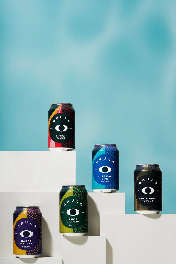 Collezione di 8 birre Brulo analcoliche Sanzalc, cantina analcolica per adulti disinibiti