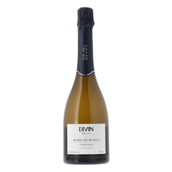 Vino spumante Chenin blanc Divin Vigneron Blanc de Blancs analcolico 0,5%