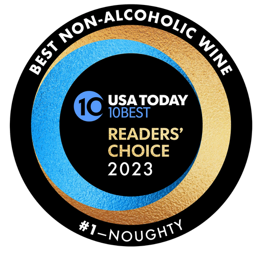 Chardonnay bianco frizzante Noughty 0,0% senza alcool Sanzalc, cantina analcolica per adulti disinibiti