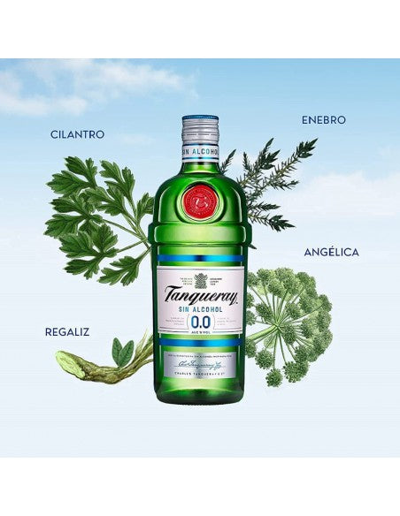Gin Tanqueray 0,0% senza alcool Sanzalc, cantina analcolica per adulti disinibiti