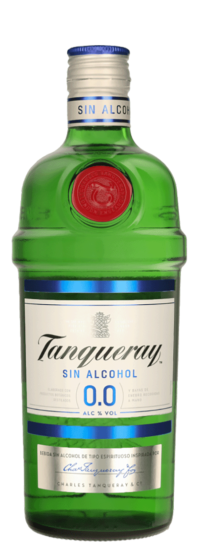 Gin Tanqueray 0,0% senza alcool Sanzalc, cantina analcolica per adulti disinibiti