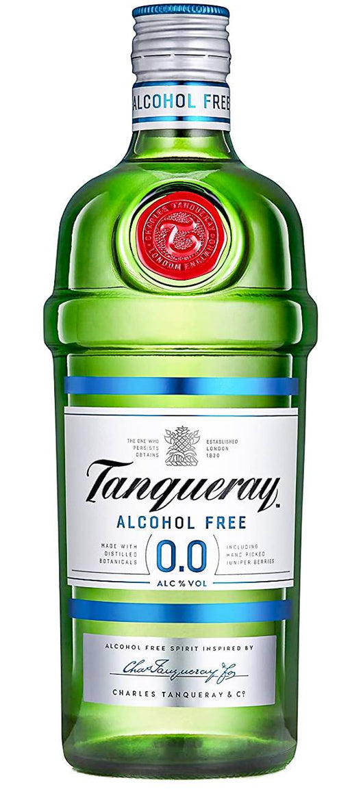 Gin Tanqueray 0,0% senza alcool Sanzalc, cantina analcolica per adulti disinibiti