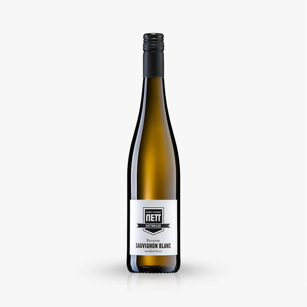 Vino bianco Reverse Sauvignon blanc NETTO analcolico 0,5% Sanzalc, cantina analcolica per adulti disinibiti