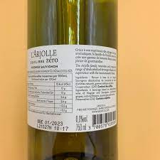 Arjolle Équilibre Zéro vino bianco analcolico 0,0% Sanzalc, cantina analcolica per adulti disinibiti