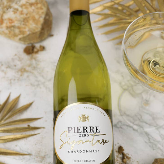 Pierre Zéro Signature Chardonnay vino bianco analcolico 0,5% biologico Sanzalc, cantina analcolica per adulti disinibiti