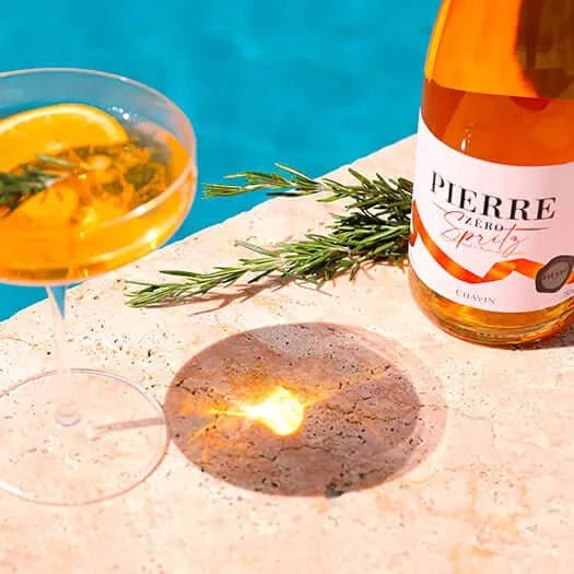 Aperitivo analcolico Pierre Zéro Spritz - Sanzalc, cantina analcolica per adulti disinibiti