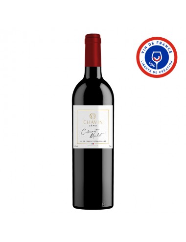 CHAVIN ZERO Vino rosso Cabernet & Merlot - Vino francese analcolico 0,0%